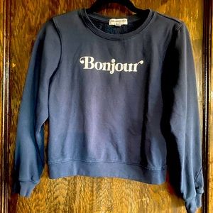 Blue Bonjour Sweatshirt